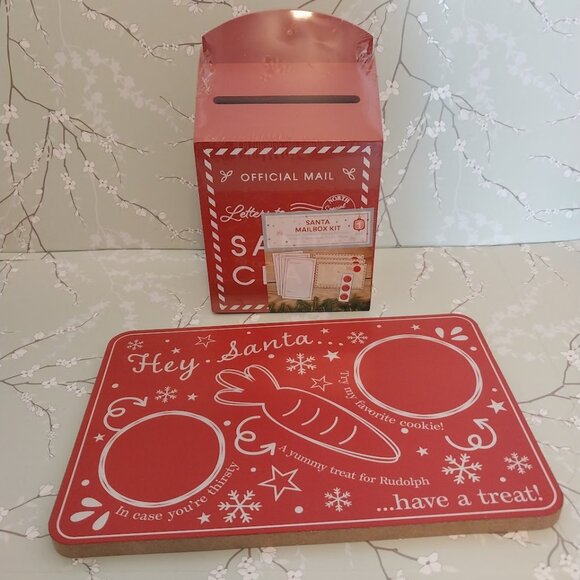 Christmas Mailbox Santa Letter Box and Treat Tray - Picture 1 of 16